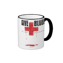 Give Blood Play Hockey v2 Coffee Mug