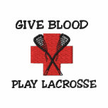 Give Blood Play Lacrosse Embroidered Shirt