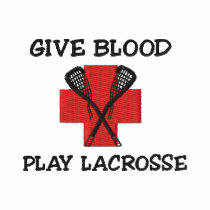 Give Blood Play Lacrosse Embroidered Shirt