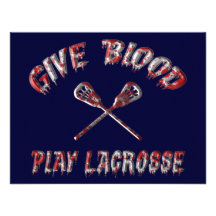 Give Blood, Play Lacrosse Party Invitations