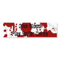 Give Blood Play Roller Derby Bumper Sticker