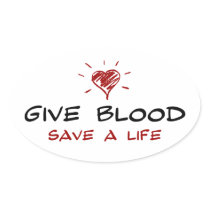 Give Blood Save A Life Sticker
