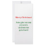 Give me my presents! rack card design