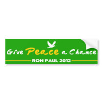 Give PEACE a Chance Bumper Sticker