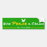 Give PEACE a Chance bumper stickers