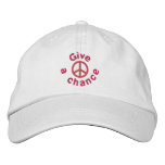 Give Peace A Chance embroidered hats