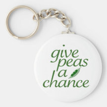 Give peas a chance key chains