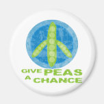 Give Peas a Chance Refrigerator Magnet