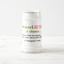 Give Peas a Chance Stein Coffee Mugs