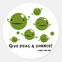 Give Peas a Chance Sticker
