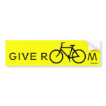 Give room to bikes bumper stickers