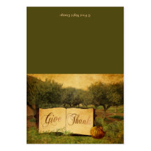 Give Thanks Business Card Templates