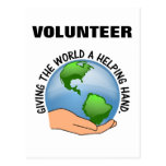Give the world a helping hand and volunteer postcard