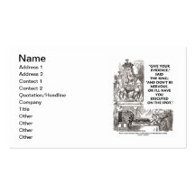 Give Your Evidence Don't Be Nervous Wonderland Business Card Template