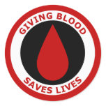 Giving Blood Saves Lives stickers
