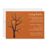 Giving Thanks Thanksgiving Dinner Party invitations