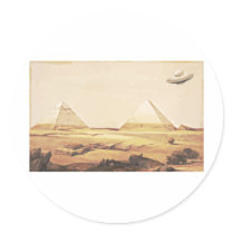 Giza Spaceship Round Stickers