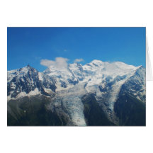 Glaciers on Mont Blanc Greeting Cards