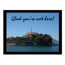Glad you're not here! postcards