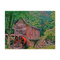 Glade Creek Grist Mill Post Card