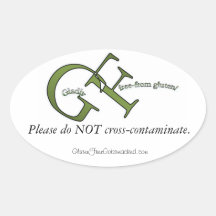 Gladly Gluten Free Oval Stickers
