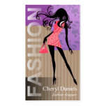 "Glam Fashion Covergirl"  Fashion Designer Stylist business cards