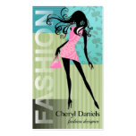 "Glam Fashion Covergirl"  Fashion Designer Stylist business cards