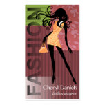 "Glam Fashion Covergirl"  Fashion Designer Stylist business cards