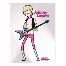 Glam Time Johnny post card