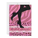 Glamalicious Sexy Legs Zebra Leopard Bridal Shower invitations