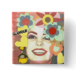 GLAMOUR VINTAGE FLOWER GIRL buttons