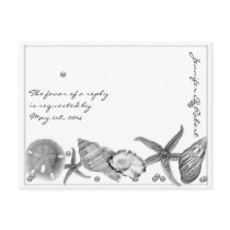 Glamourous Beach in Silver RSVP Postcard