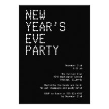 Glamourous lights sequins black white party holida invites