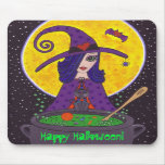 Glamourous Witch Halloween Mousepad