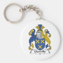 Glanville Family Crest Keychains