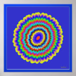Glass Blossom on Blue Posters