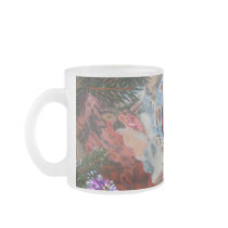 Glass Christmas Ornament Frosted Mug