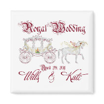 Glass Coach Commemorate the Royal Wedding Magnets