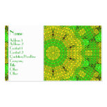 Glass Effect Mosaic Green/Yellow Business Card