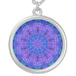 Glass Effect Mosaic Purple/Blue Necklace