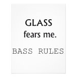 Glass Fears Me, Bass rules! black text Personalized Announcement