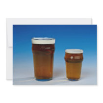 Glass filled with beer custom announcement