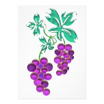 Glass Grapes Personalized Announcement