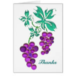 Glass Grapes Thanks Card