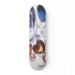 Glass Hearts Love Watercolor Skateboard