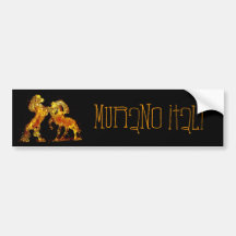 Glass Horses of Murano Italy Bumper Sticker