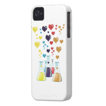 Glass Lab Bottle Red Blue Yellow Purple Hearts iPhone 4 Case-Mate Cases