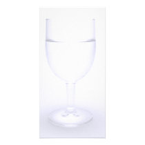 Glass of water personalized photo card