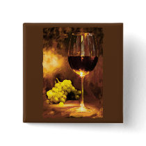 Glass of Wine & Green Grapes in Candlelight