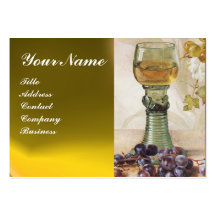 GLASS OF WINE, OLD GRAPE VINEYARD ,RED WAX SEAL BUSINESS CARDS